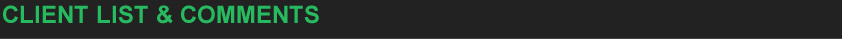 client list and client comments